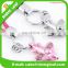 creative pink airplane shaped metal keychain for girls