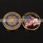 custom high quality US logo antique gold challenge coin