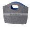 Hot selling gray portable felt tote bag