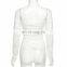 New Arrival Women Zipper Strapless Sexy Corset T-shirt Low-Cut Halter Slim Crop Top