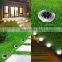 8 LED IP65 Waterproof Solar Powered Disk Lights for Garden