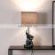 Wholesale modern customized modern hotel desk light luxury sliver elephant shape resin bedroom bedside table lamp