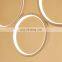 Modern Hanging Ring Lamp Decorative Chandelier Dimmable with Remote