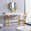 makeup desk Modern white wooden Iron fram dressing table with two drawers