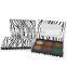 Custom Shape Zebra Grain Eyeshadow Palette 6 Hole Makeup Palette Cardboard Cosmetic Package Oem