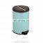 Hot sale colorful fashion household round pedal trash bin garbage soft closed waste can pedal dustbin