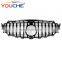 GT R Style Front Bumper Grille Grill for Mercedes Benz E Class W213 2016-2020 Silver & Black