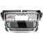 Front bumper grille for Audi A3 8P Change to S3 style grille  ready to ship black center car grill 2007-2013