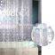 Amazon Hot Selling Waterproof Thick 3D PEVA Shower Curtain with Heavy Duty 3 Bottom Magnets