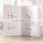 Hot Elegant Flora Design Emboss White Wedding Invitation
