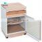 China Professional Supplier Wholesale 4 Wheels With Brake Hospital Medicine Locker Bedside Cabinets With Drawer And Door