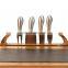 Eco Friendly Natural 100% Biodegradable Magnet Bamboo Cheese Board Cover Magnetic Knife Holder With Cutlery Set