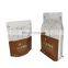Wholesale bright/Matte  printing square bottom 250g 500g 1kg coffee pouches zipper aluminum foil flat bottom bags with valve