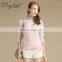 Custom Ruffled Collar Sweaters 100 % Cashmere Knitted Sweater Women