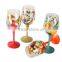 CE/EU/FDA/SGS/LFGB HIGH QUALITY BLUE WINE GLASS ,HAND PAINTED WINE GLASS WITH BLUE STEM