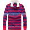 2014 Wholesale high Quality Mens Yarn Dyed Polo Shirt Long Sleeve Polo Shirts with Stripes