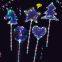 LED Light up Bobo Balloons Hand-held Luminous Clear Bubble Balloon 3 Levels Flashing Handles Clear Color Bobo Balloons