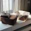 handmade storage basket made by straw with handles,wicker basket