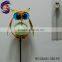 metal colorful garden decor glow in dark owl stakes