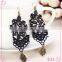 2016 new European and American trade handmade black lace earrings