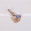 Newest arrivaling high quality gold swan pendant with tanzanite