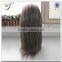 Wholesale 100% virgin human hair natural color no dyed yaki grey hair full lace wig