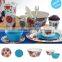 china factory supply custom safety natural bamboo fiber biodegradable table ware dishes dinner set