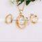 Promotional Wholesale 18k Gold Plated Bridal Big Pearl Jewelry Sets