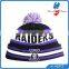 custom free pompom beanies, logo embroidery beanies                        
                                                Quality Choice