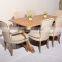 Nail copper antique wooden recliner armrest dining chair