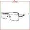 Laura Fairy Italy Designer Black Rectangle Metal Spectacle Optical Frame For Unisex