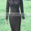 Hot Sell 2015 Woman Clothing Black Long Sleeves Midi Dress Fashion Dress