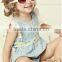 Hot-selling Summer cotton dress for children girls OEM rufflle Stipe design