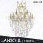 Golden finished 19 lights remote control led crystal chandelier