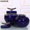 Jingdezhen blue round ceramic flour jar for tea leave