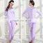 Cotton Pyjamas Ladies Classic Stripe Women Cotton Pajamas Set Round Neck Plus Size Sleepwear Suit