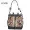 2015 fashion snake print drawstring hoba shoulder bag