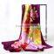 100% silk square scarf hand painting