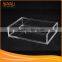 Rectangle acrylic tissue box/perspex napkin display case with drawer