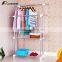 Bedroom rolling stainless steel garment rack