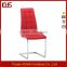 seat upholstery pu and chromed high quality arched shape dining chair