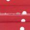 white dot on red plain pattern polyester spandex ripstop fabric