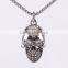 Never fade 316L titanium stainless steel rhinestone skull pendant with stock design