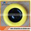 Pneumatic Flat Free Black/ Yellow Rubber Wheel 400-8