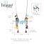 Chinese ethnic acrylic pendant wooden beads necklace for women; party necklace jewelry for wholesale 2016