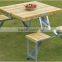 portable folding wood picnic table and chairs set, wooden picnic table and bench