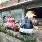 Fiberglass cartoon snowman statue for water park decoration