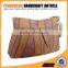 Paper straw and polyester material handbag cotton handle pull the chain women stripe clutch bag
