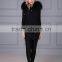 Drawstring waist Jacket Vest With Fake Fur Lining Luxury Colorful Raccoon Fur Hood
