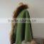 Original Design Pashmina Cape Poncho With Raccoon Fur Trim Ladies Luxury Natural Fur Edge Cashmere Shawl